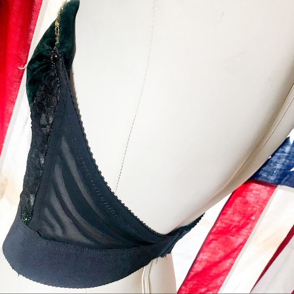 Beaded Lace & Velvet Bustier - Picture 4 of 9